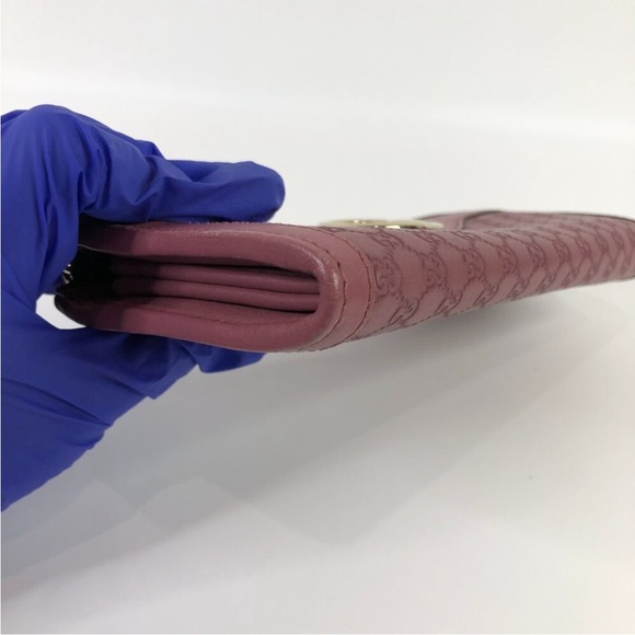 Gucci Sukey Guccissima Pink GG Leather Zip Around Long Wallet - Picture 7 of 11